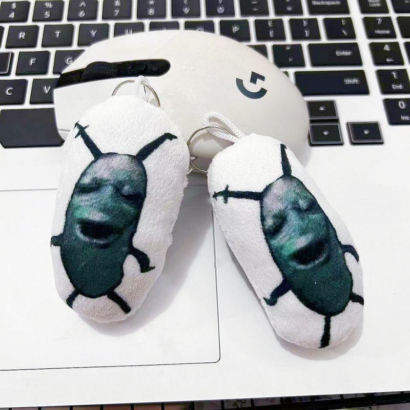 Cursed Plankton Meme Plush Squeak Pendant Bag Keychain Funny Bag Charm Voice Pendant Doll Model Ornament Gifts Toys