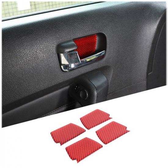 Red Carbon fiber Inner Door Bowl Sticker For Hummer H3 2005-09