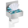Stainless Steel Wipes Holder Bright Tissue Holder Bathroom Black Wipes Holder No Punching