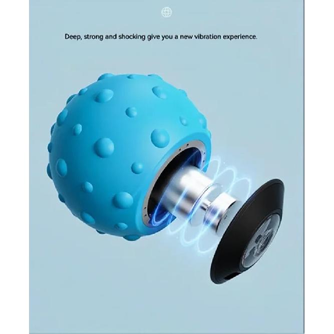 Sportmassageball für Schultern und Nacken, Körpermuskelentspannung, Sohlen-, Rücken- und Fußmassage, wiederaufladbarer Faszienball, elektrischer Yogaball