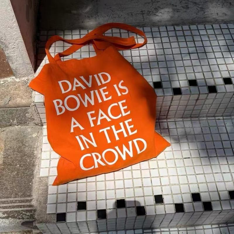 

Ashigo limited rock niche letters orange canvas bag tote bag shopping bag double-sided back canvas bag помаранчевий