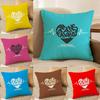 Lovely Sentence For Family Warm Hearts Pillow Case Comfort Sofa Bed Silky Elegant Invisible Zipper Decorative Cushion Cover