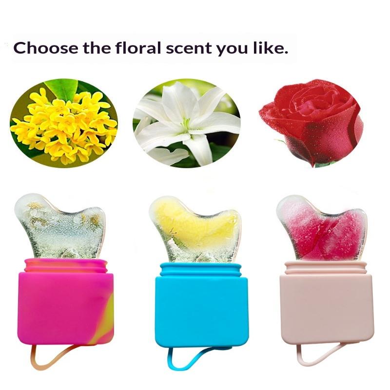 Gua Sha Silicone Ice Face Roller Cold Therapy Alleviate Puffiness Cooling Face Contour Globes Lifting Contour Brighten