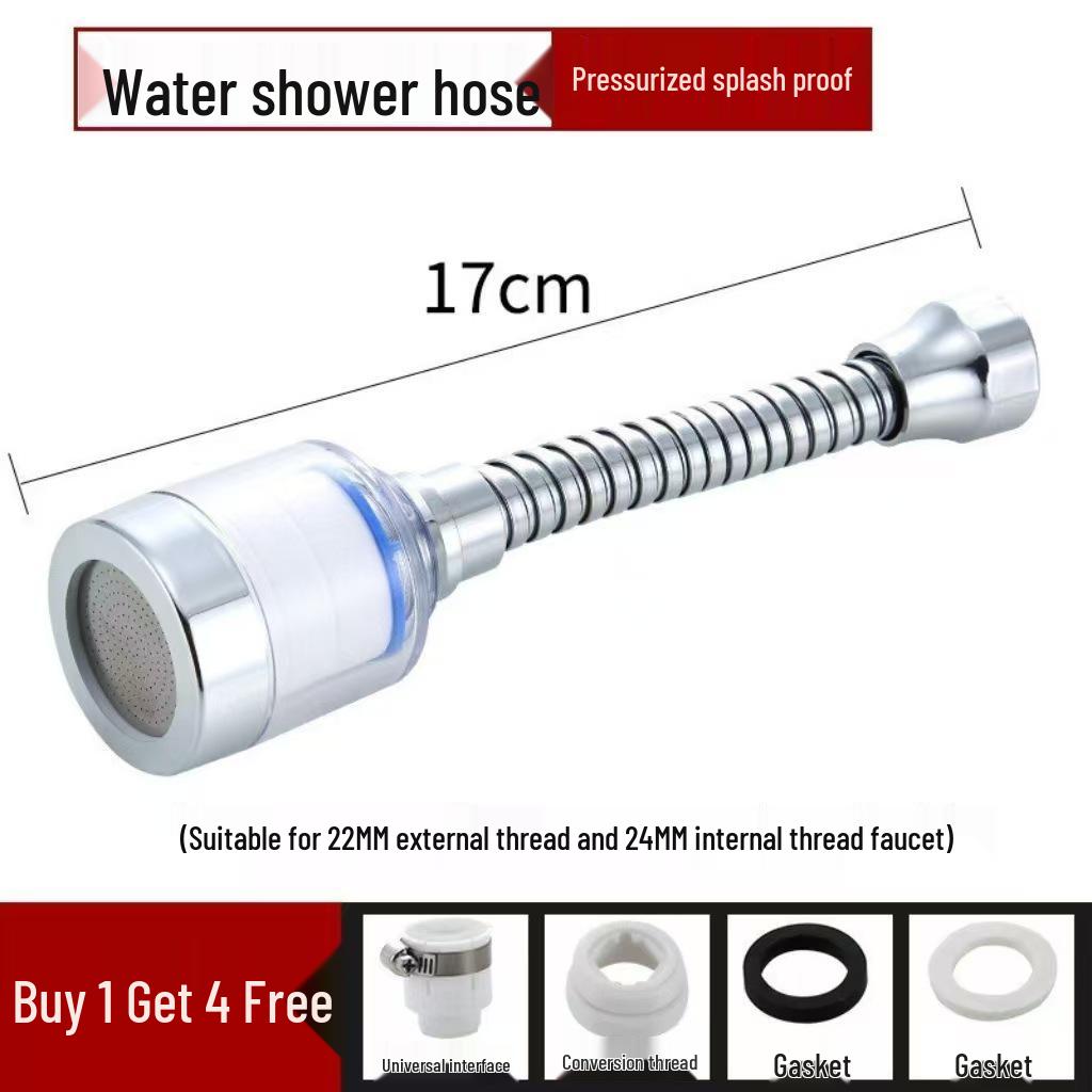 360° Universal Faucet Extender & Splash-Proof Aerator for Bathroom Sink