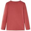 T-shirt enfants à manches longues rouge brûlé 92/104/116/128/140