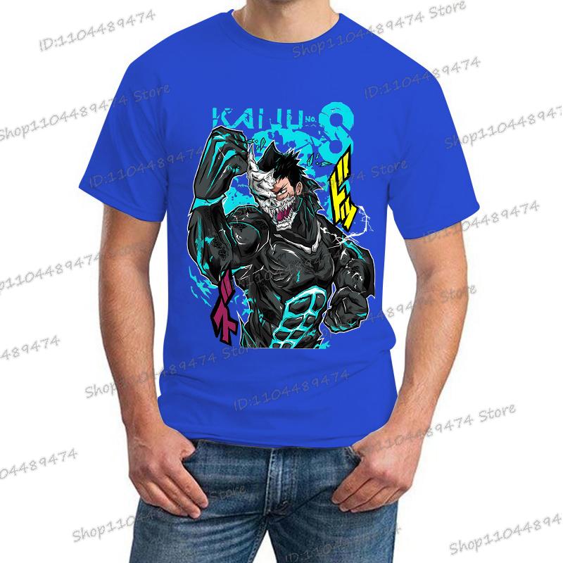 Japanisches Anime Kaiju No 8 T-Shirt Herren Punk-Stil Soshiro Hoshina T-Shirts Manga-Liebhaber Geschenkshirt Grafik Unisex Kaiju No 8 T-Shirt