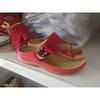 Flat-bottomed thick-soled women's cool slippers large size 4 thick-soled flip-flops shoes summer new wedge slippers
