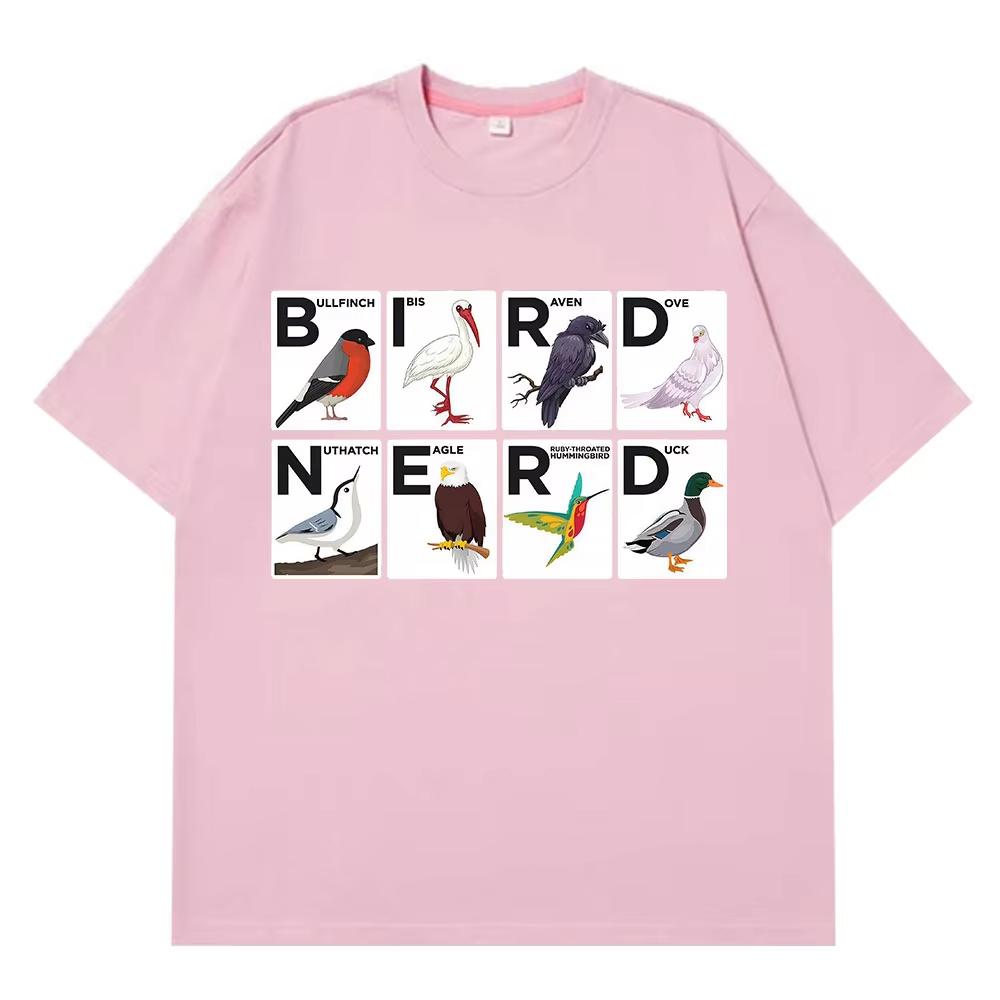 Bird Nerd Watching Vintage Retro Birdwatching Watcher Funny TShirt Men Women Harajuku Casual pure Cotton Tshirts Fashion Top