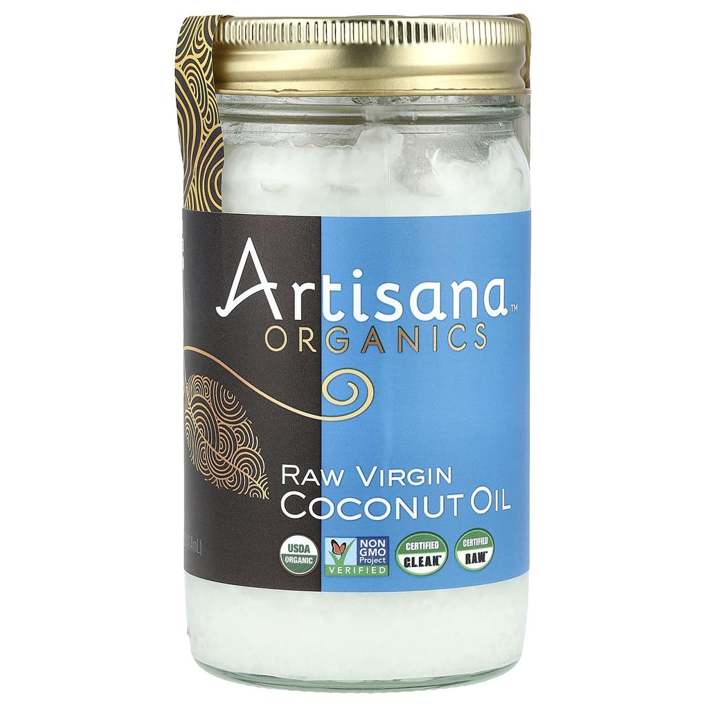 Organics, Raw Coconut Oil, Virgin, 14 Oz (414 G)