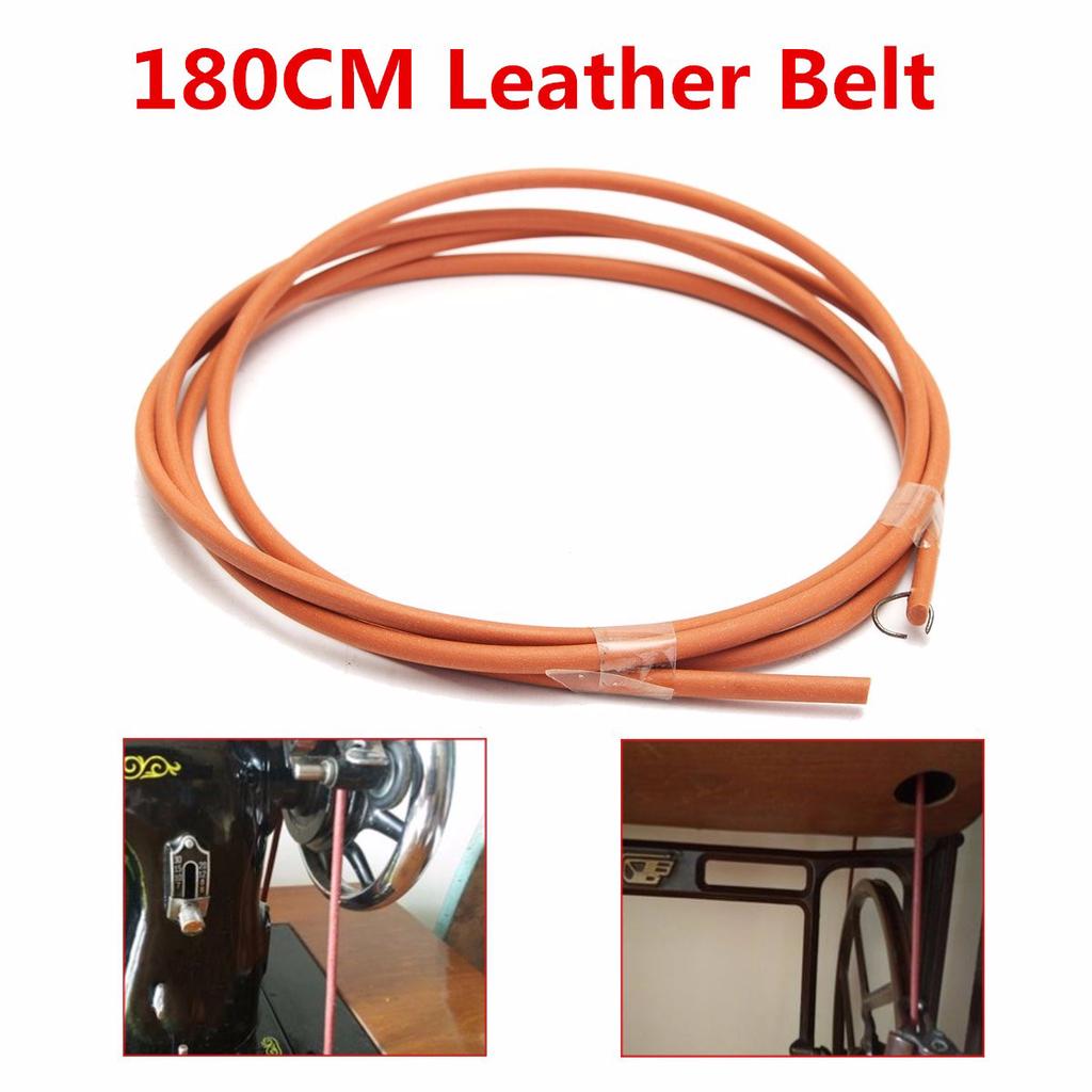 Buy 180Cm 5.5Mm Bold Sewing Machine Leather Treadle Belt Parts Peddle Cowhide Belting For Home
