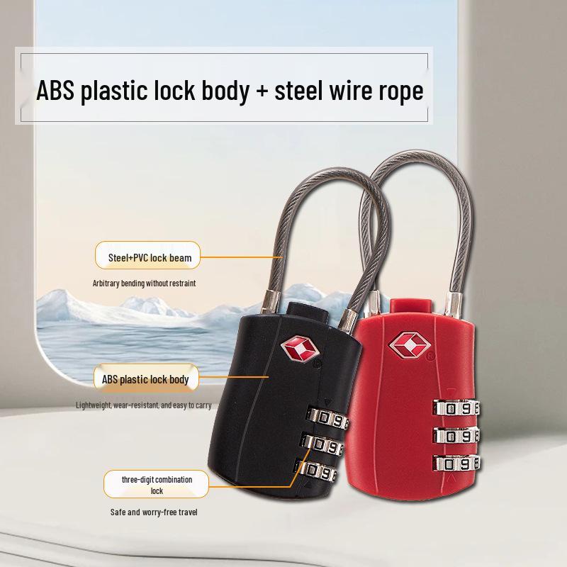3-Digit TSA Approved Padlock for Luggage, Backpack, Drawer, and Storage