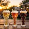 Wide Mouth Beer Mug Soccer Trophy Glass, 400/600ml Capacity Mug, Heavy Duty Football For Watching Games Shaped Pint Cup for Home Bar, Gift Sports Fans