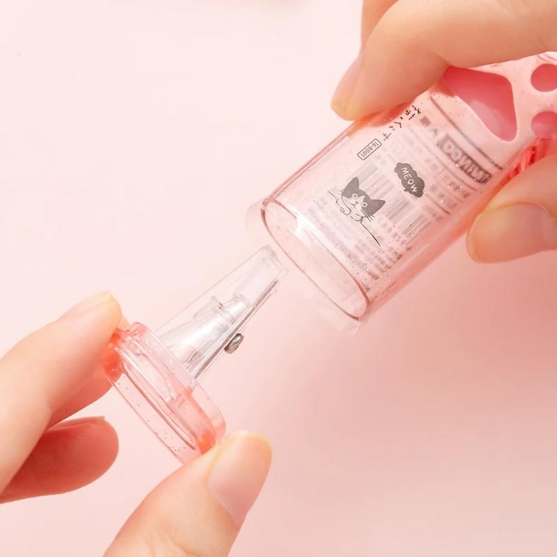 1pcs Cute Paw Pencil Sharpener Mini Transparent Cartoaon Kitties Manual Sharpeners Stationery School Kids Gift Reward