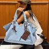 Korean Style Large Capacity Shoulder Bag - Y2K Sweet Cool Spicy Girl Motorcycle Commute Tote Versatile Travel Women's Bag