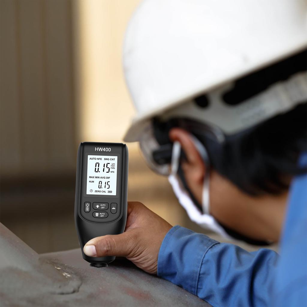 HW-400 Digital Paint Thickness Gauge 0-2000UM Automotive Paint Mil Thickness Tester Car Coating Thickness Meter for FE NFE
