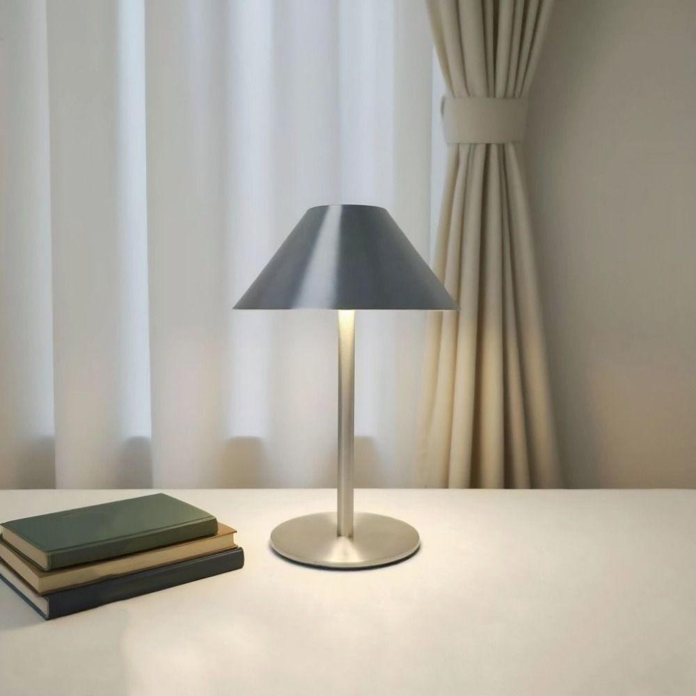 Creative Mushroom Bedside Lamp Touch Control Dimming LED Table Lamp Rechargeable 3 Color Lights Atmosphere Lamp Restaurant Use