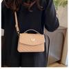 Fashion Pure Color Women's Handbag PU Large Capacity Crossbody Bag Square Bag