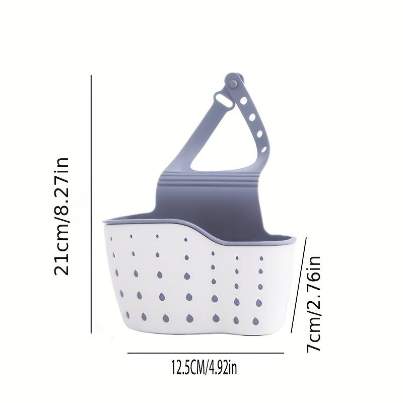 Modern Plastic Hanging Basket  Adjustable Shoulder Strap Sink Organizer with Multifunctional Drainage Spongen Rack Kitchen Tool