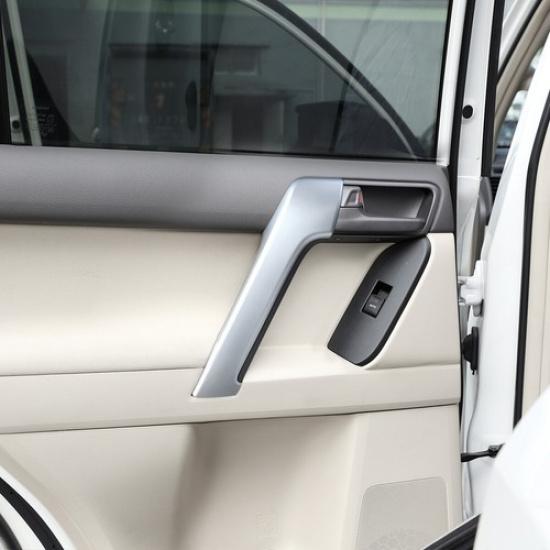 Silver Inner Door Grab Handle Trim For Toyota Land Cruiser Prado FJ150 2010-2018
