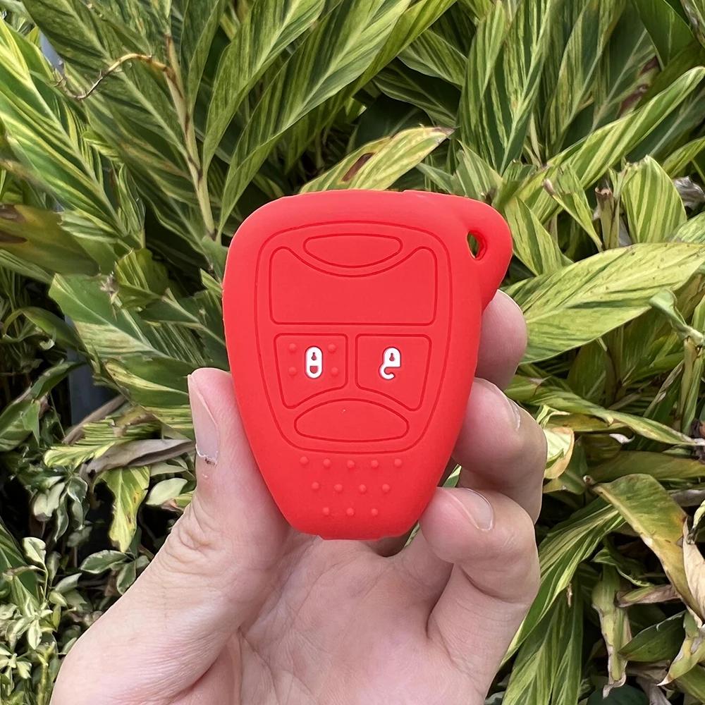 

Силиконовый чехол-брелок для ключей автомобиля с 2 кнопками для JEEP Commander Grand Cherokee Liberty Wrangler Compass Patriot красный