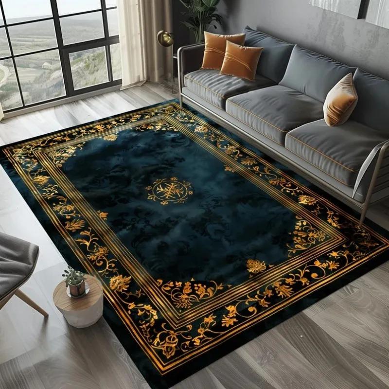 Nordic-style Mysterious Decorative Living Room Non-slip Rug Retro Style Large Area Bedroom Plush Rug Walk-in Closet Soft Mat