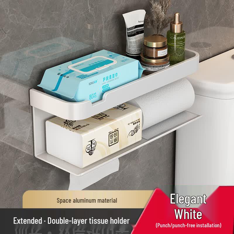 GOWKE Wall-Mounted Double-Layer Tissue Box