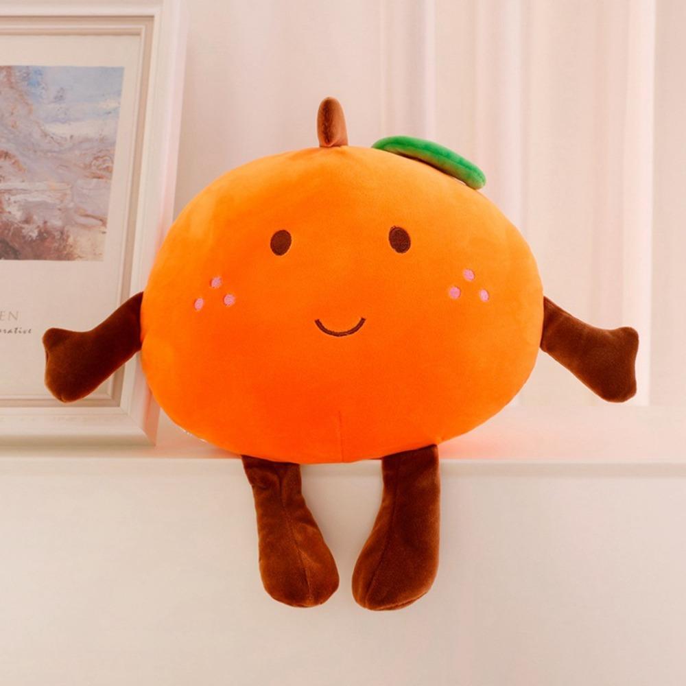 Soft Happy Fruit Plush Pillow Orange Orange Doll Plush Toy Accompany Dolls   Girlfriends