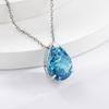 Caibao Ice Flower Cut High Carbon Diamond Pear Shaped Pendant Fashionable, Simple, Light Luxury Water Drop Necklace
