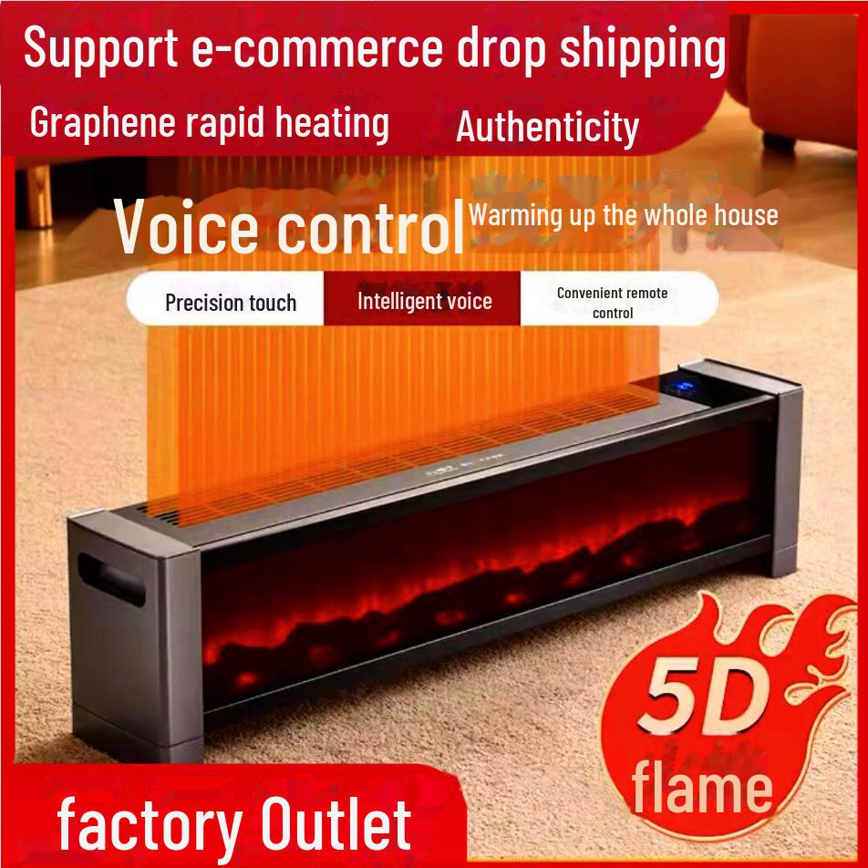 Popular Energy-Saving Voice-Control Skirting Board Heater: Fast-Heating Electric Floor Heater for Home