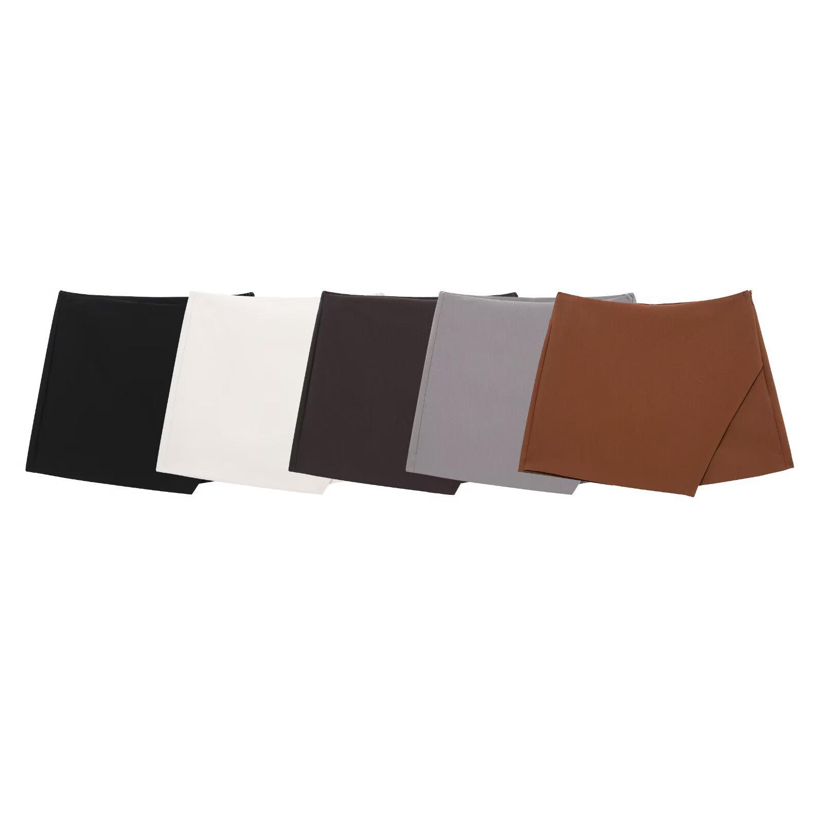 

2025 Spring Women s Street Fashion Asymmetrical Skirt Pants - European & American Design S серый