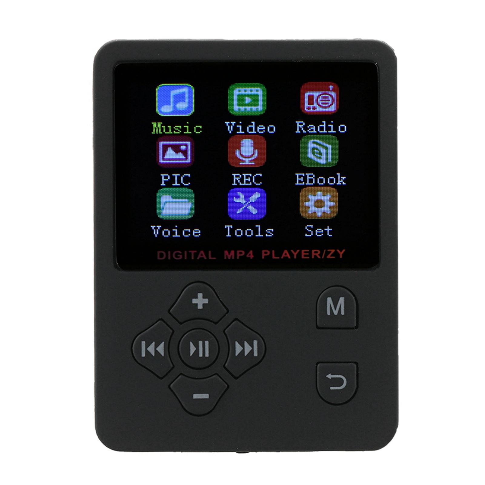 

Thin Lightweight Portable Color Screen HiFi MP3 MP4 Music Player USB2.0 Cross Button Black чёрный