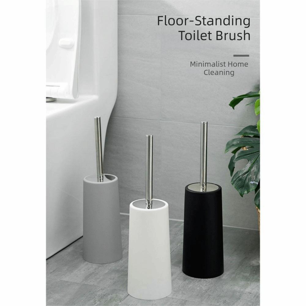 Splash Protection Toilet Brush Set Stainless Steel Toilet Cleaning Brush Hotel