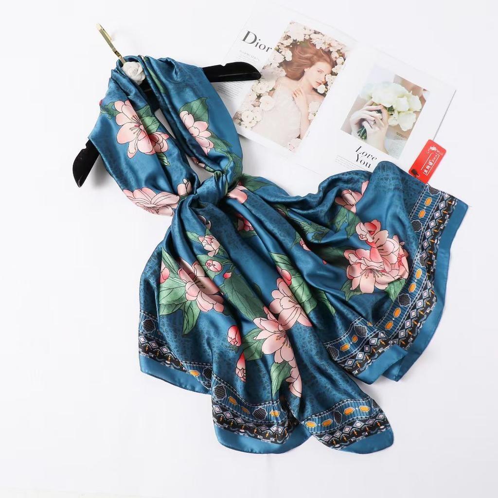 Hangzhou Silk Silk Scarf Autumn and Winter Shawl Two-purpose Thin Style Versatile Fashion New High-end High-end Exterior Matching