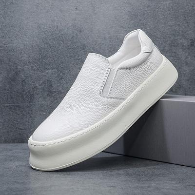 Leather Loafers Men's Shoes Summer 2025 New One-pedal Lightweight Platform Work Shoes Lazy Trend Flats