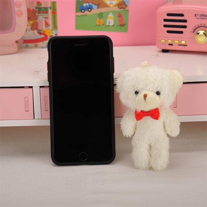 10 STÜCKE Niedliche Fliege Bär Plüsch-schlüsselanhänger Kleines Ornament Niedliche Puppe Puppe Schultasche Anhänger Puppe Plüschtier Event Geschenk