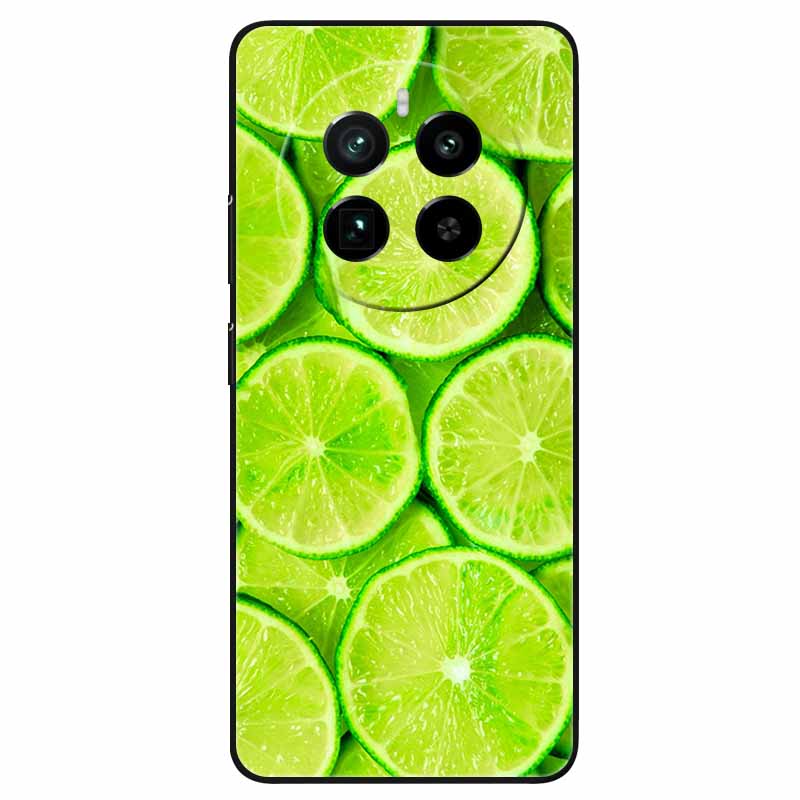 For Realme 12 4G Case Black Silicone Lovely Cute Soft TPU Phone Cases On Realme12 4G Protect Bumper Cover Shell Coques 6.67''