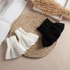 Fake Flare Sleeves Girls Pleated False Cuffs for Women Sweater Wrist Warmers Female White Horn Cuffs Accessories