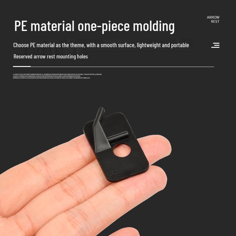 Black Plastic Arrow Rest for Recurve Bows - Ambidextrous Archery Accessory for Competitive Use