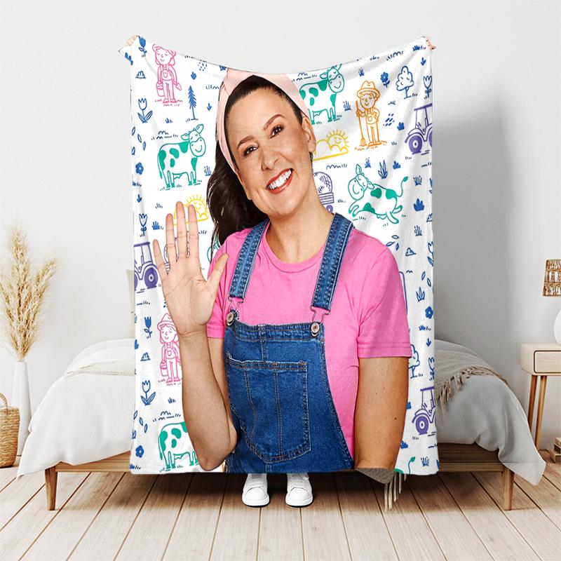 1pc Coperta Franco Ms. Design Stampa Rachel Educational Adventures, Coperta Leggera per Divano, Letto - Morbida e Calda, Regalo per Tutte le Stagioni come Natale,