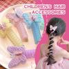 Soft and elastic spiral hair tie, 2025 new butterfly telephone cord hair tie, colorful telephone cord hair ties (3-pack - B)