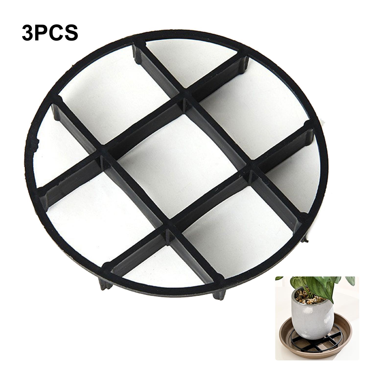 

3Pcs Gardening Flower Pot Holder Bottom Pad Plant Pot Plastic Ventilation Heighten Base A