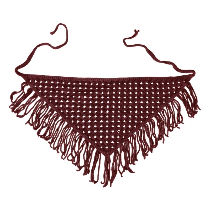 Breathable Hollow Knit Triangled Scarf For Layering Lightweight Multipurpose Shawl For Women Men And Kids
