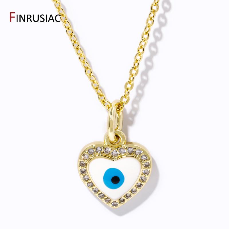 

Fashion Zircon Greek Eye Charm Necklace For Women Gold Color Clavicle Chain Choker Boho Lucky Jewelry Christmas Gifts