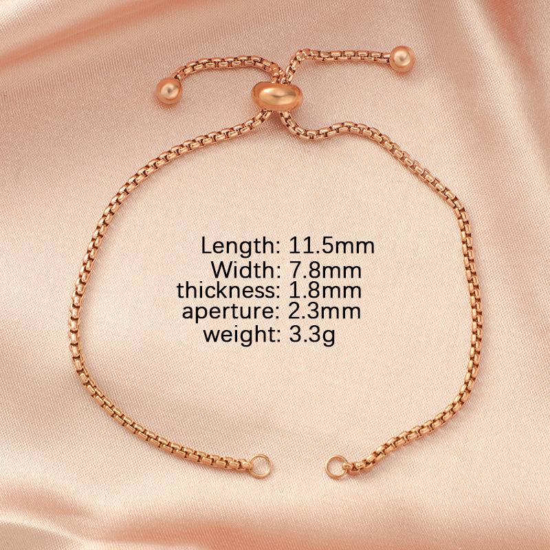 Adjustable DIY Beaded Pearl & Stainless Steel Bolo Chain Bracelet