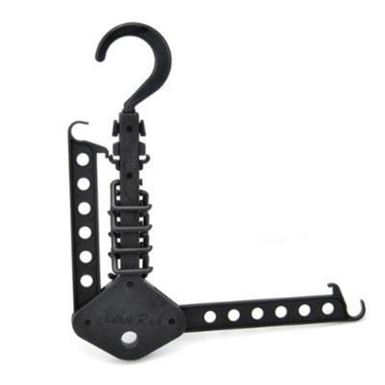 1pcs Multi-Functional Dual Hanger Folding Clothes Hanger Clothing Drying Rack