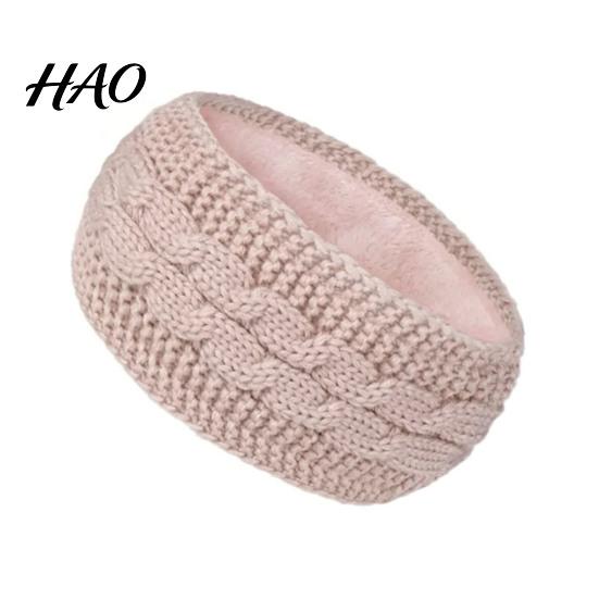 Warm Ear Protection for Winter Headbands Women, Thickened Knitted Warmers, Cold Warmer Headband Weather Fleece Lined Hairband Outdoor Running