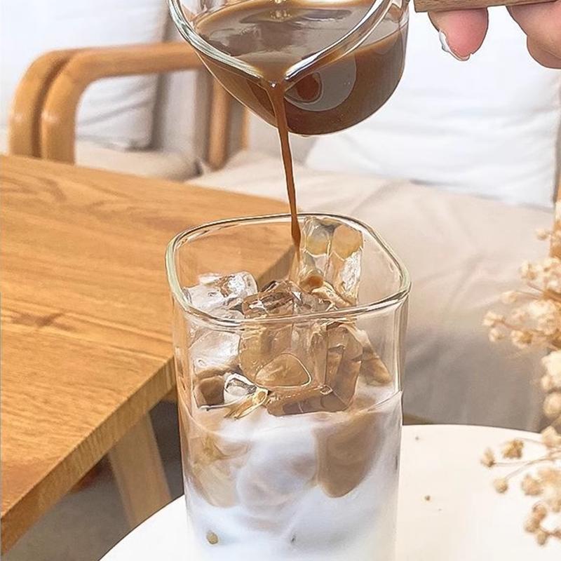 Heat Resistant Glass Mug with Straw and Lid,Transparent Coffee Mug, Milk Tea Mug, Office Cups, Household Drinking Appliances