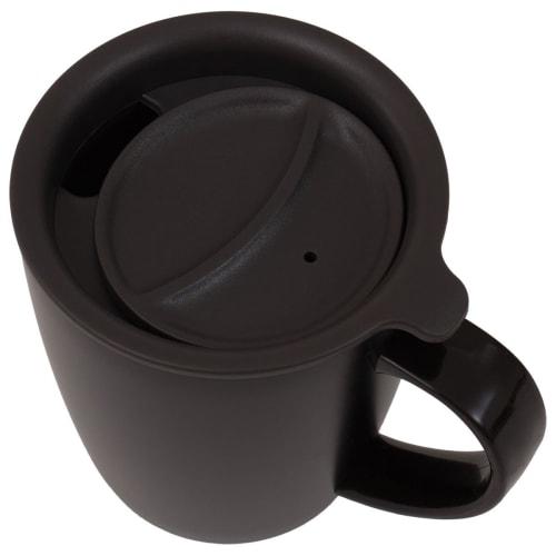 NITORI (NITORI) Nerezový hrnek s víčkem, CV187-2, Černý, 8958158