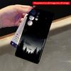 2DFlat Samsung Phone Case Starry Night Pine Silhouette Moonlight Applicable To Galaxy S22 S23 S24 S25ULTRA S26 A12 A13 A14 A15 A16