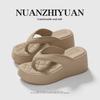Eva Platform Flip Flops For Women With Thick Sole And Nonslip Design For Summer Casual Wear